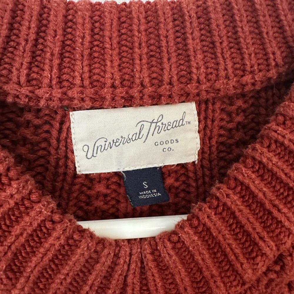 Universal Thread Rich Red Ribbed Sweater - Picture 2 of 4
